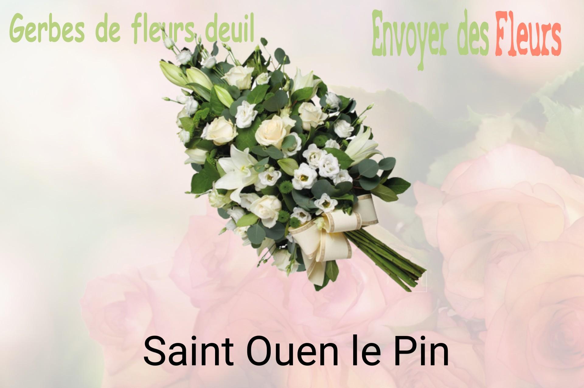 Gerbe de fleurs de deuil livrée à Saint-Ouen-le-Pin
